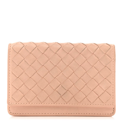 Bottega Veneta Nappa Intrecciato Card Holder Flamingo 1 of 8