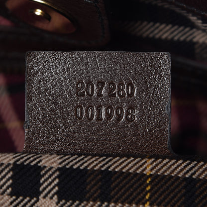 Gucci Crystal Monogram Fringe Babouska Satchel Brown 7 of 7
