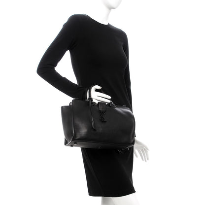 Saint Laurent Smooth Calfskin Small Monogram Cabas Black 3 of 11