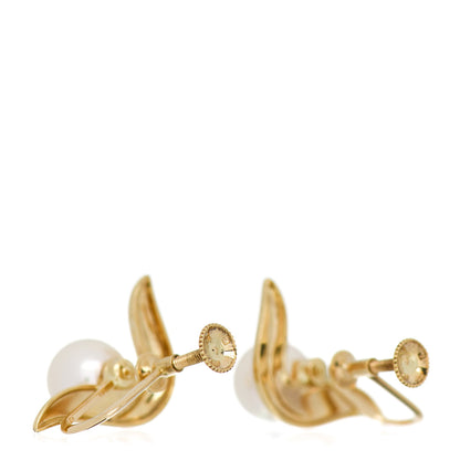 Mikimoto 18K Yellow Gold Pearl 7mm Screw Back Earrings 3 of 4