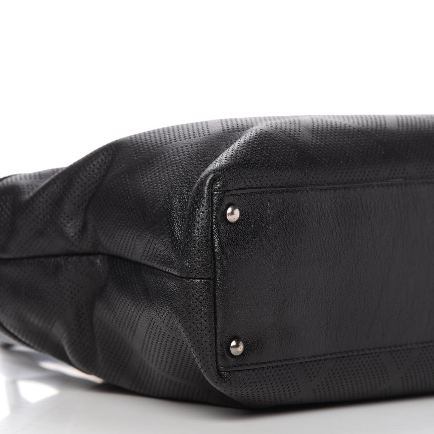 Goatskin Perforated Large CC Tote Black