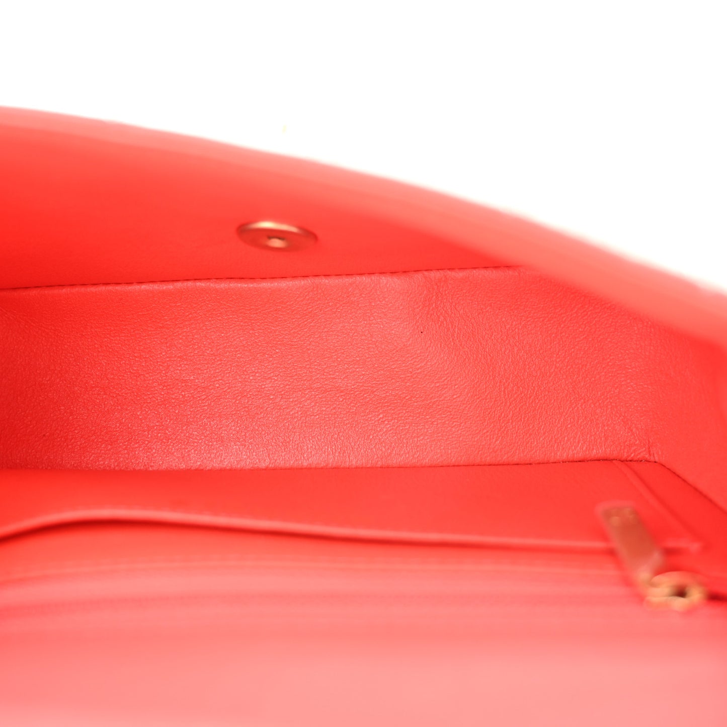 Lambskin Quilted Mini Rectangular Flap Red