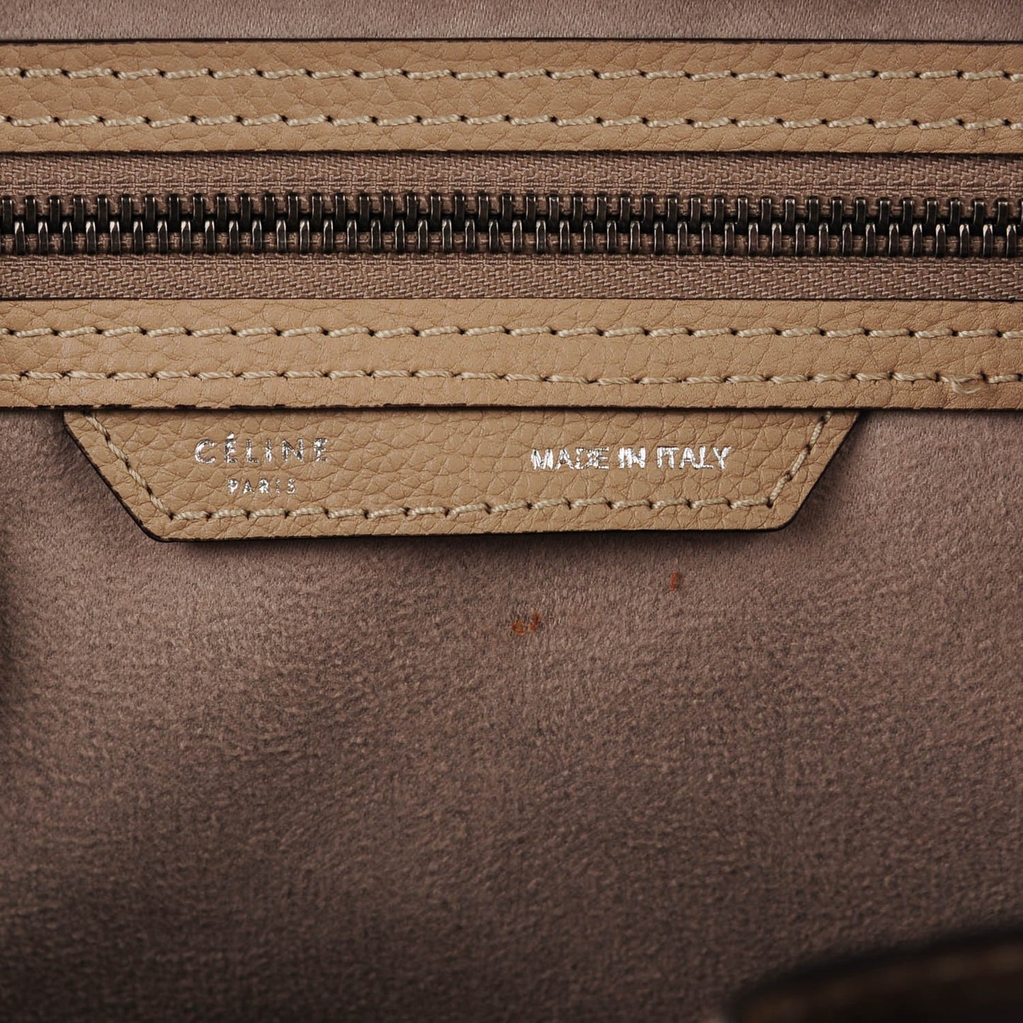 Drummed Calfskin Shoulder Luggage Dune