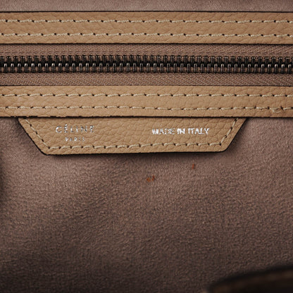 Celine Drummed Calfskin Shoulder Luggage Dune 7 of 10