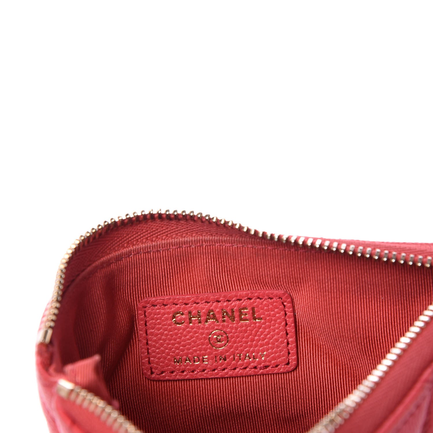 Chanel Caviar Quilted Small Cosmetic Case Dark Pink 7 of 10