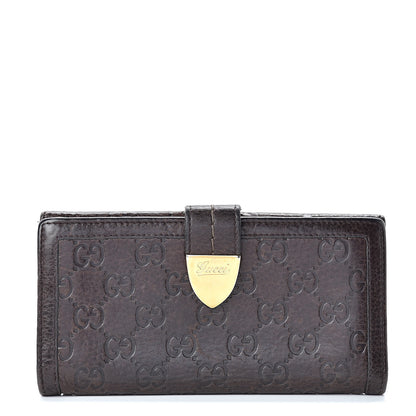 Gucci Guccissima Signoria Continental Wallet Dark Brown 1 of 15