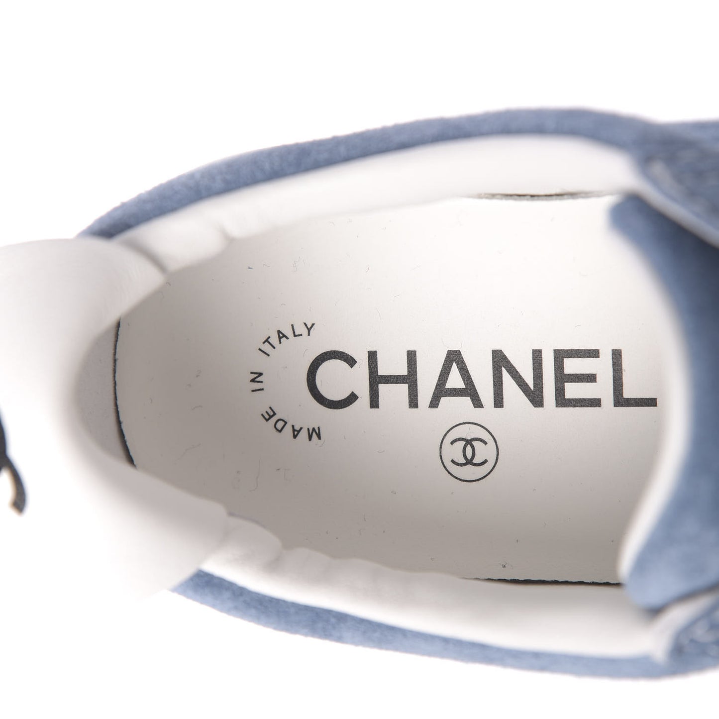 Suede Calfskin Sneakers 37.5 Light Blue