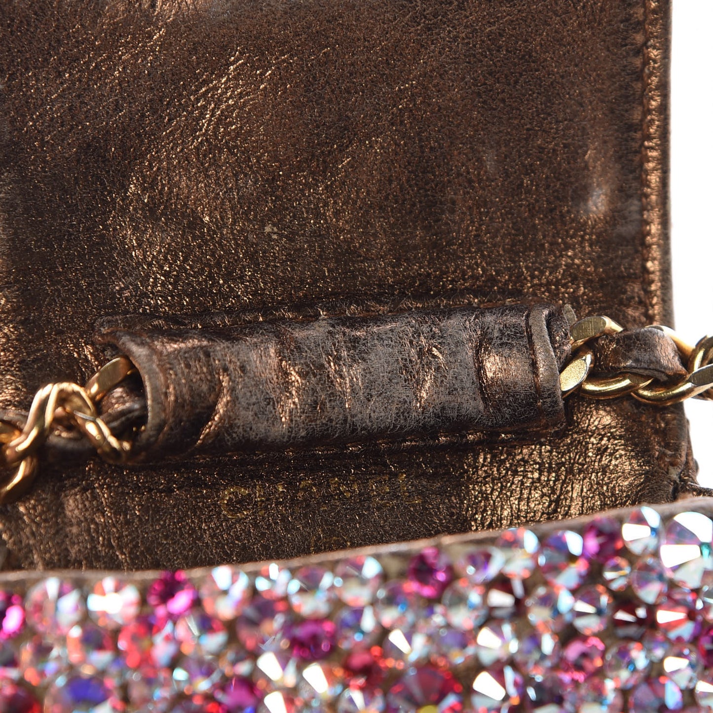 Metallic Lambskin Micro Flap