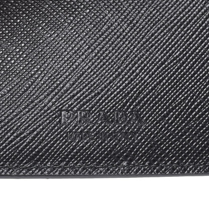 Prada Saffiano Metal Bi-Fold Wallet Black 6 of 7