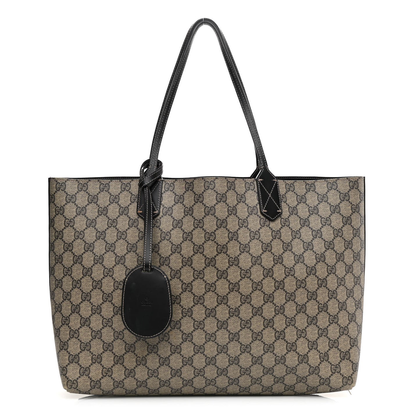Calfskin GG Supreme Monogram Medium Reversible Tote Black