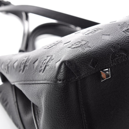 MCM Calfskin Ottomar Monogram Large Essential Tote Black 16 of 16