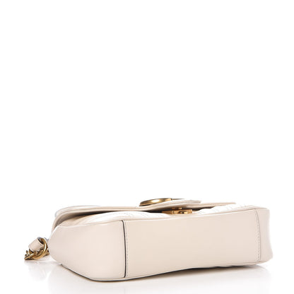 Gucci Calfskin Matelasse Mini GG Marmont Shoulder Bag White 4 of 9