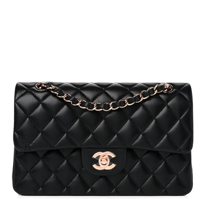 Chanel Lambskin Quilted Small Double Flap Black 1 of 10