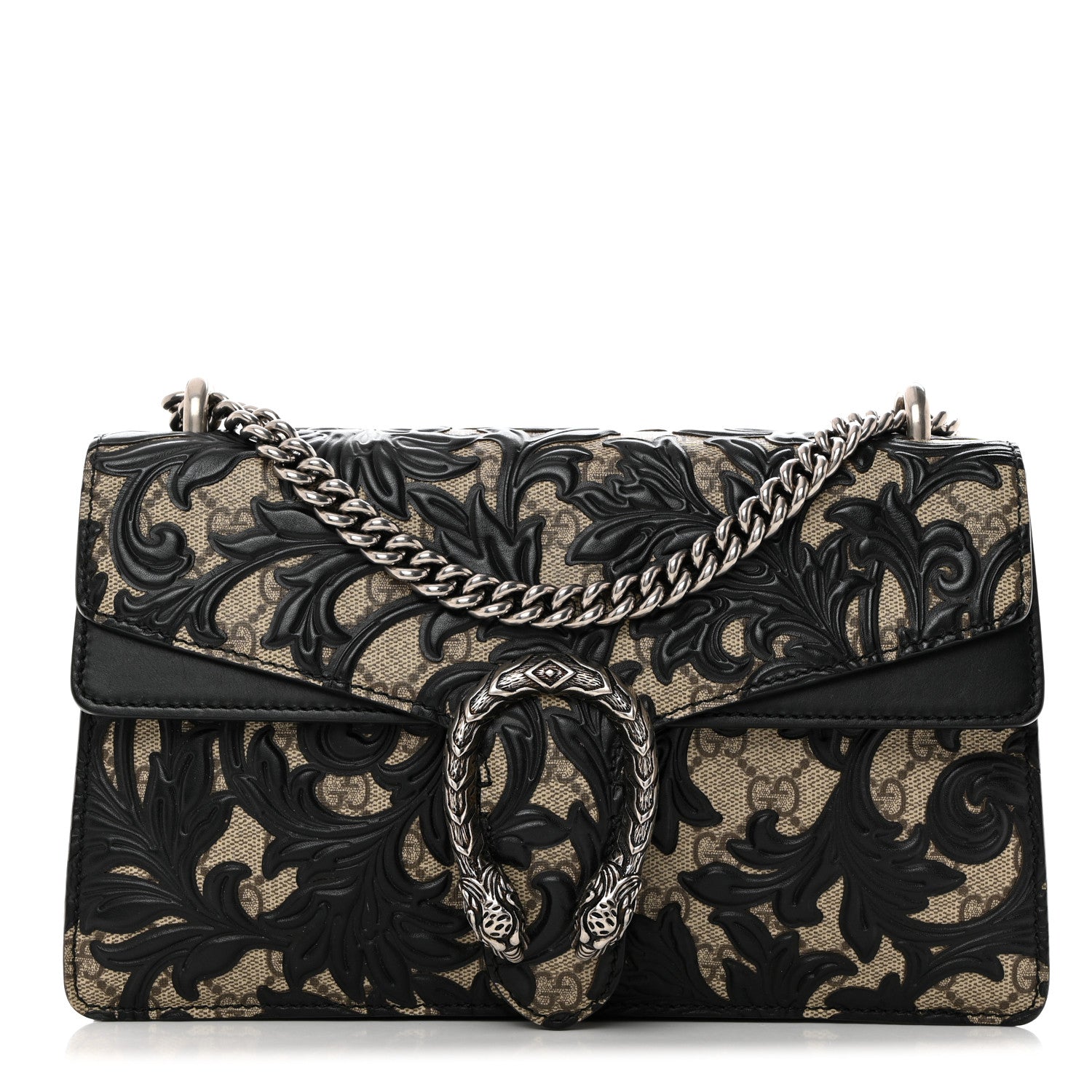 Gucci GG Supreme Monogram Arabesque Small Dionysus Shoulder Bag Black 1 of 10