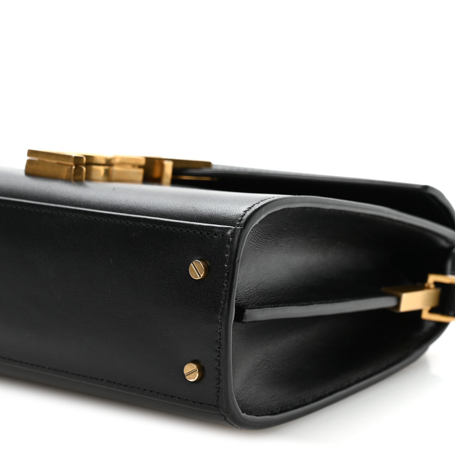 Saint Laurent Calfskin Mini Classic Monogram Cassandra Top Handle Black 10 of 10