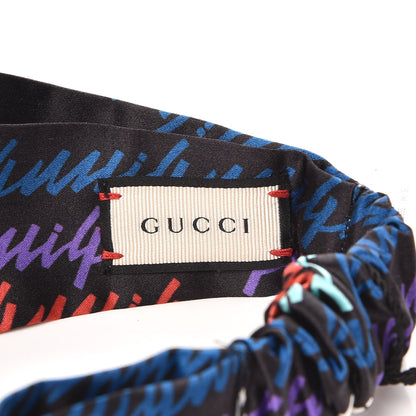 Gucci Silk Duchess Headband Black Multi 5 of 6