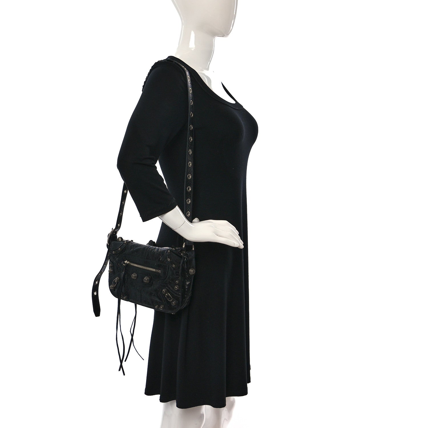 Balenciaga Agneau Arena XS Le Cagole Flap Bag Black 2 of 10
