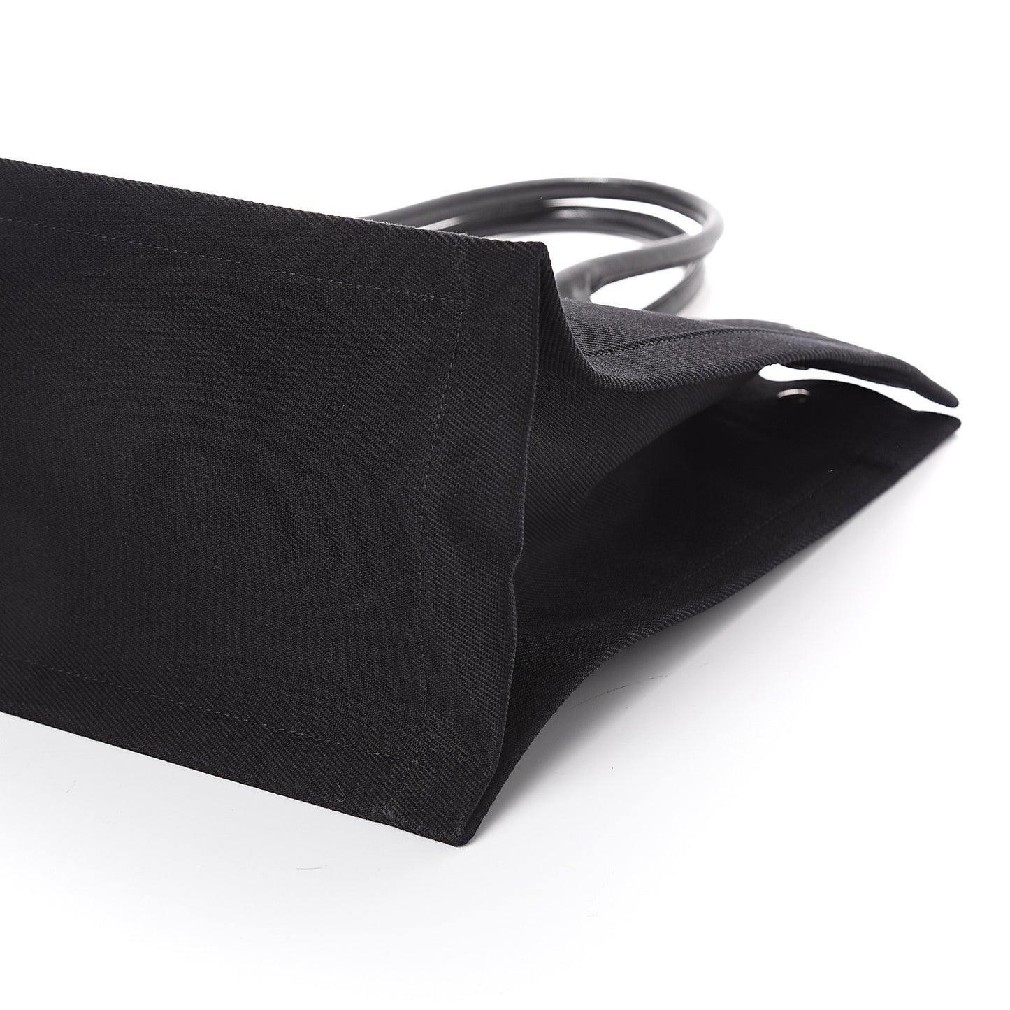 Linen Calfskin Rive Gauche Tote Black