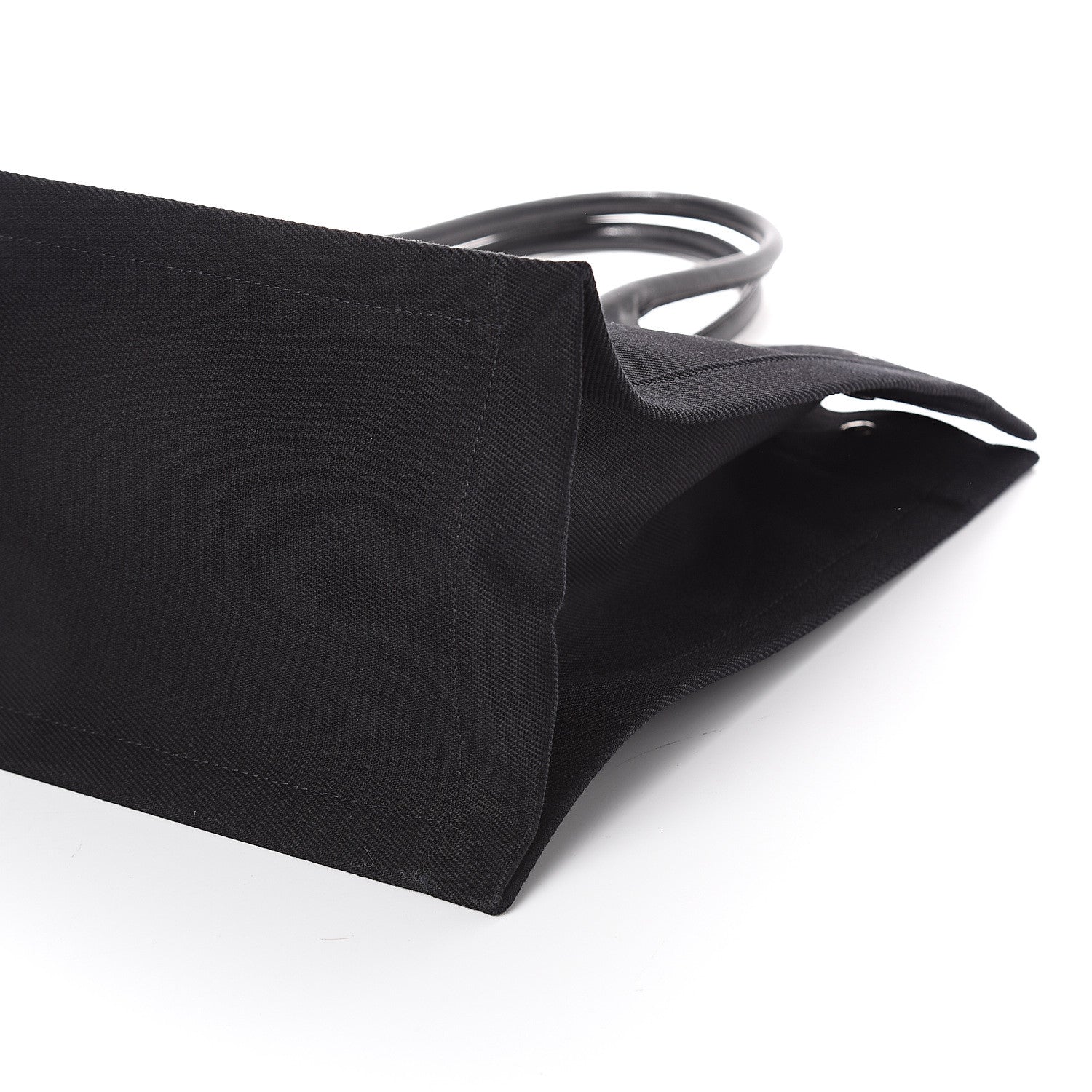 Saint Laurent Linen Calfskin Rive Gauche Tote Black 8 of 8