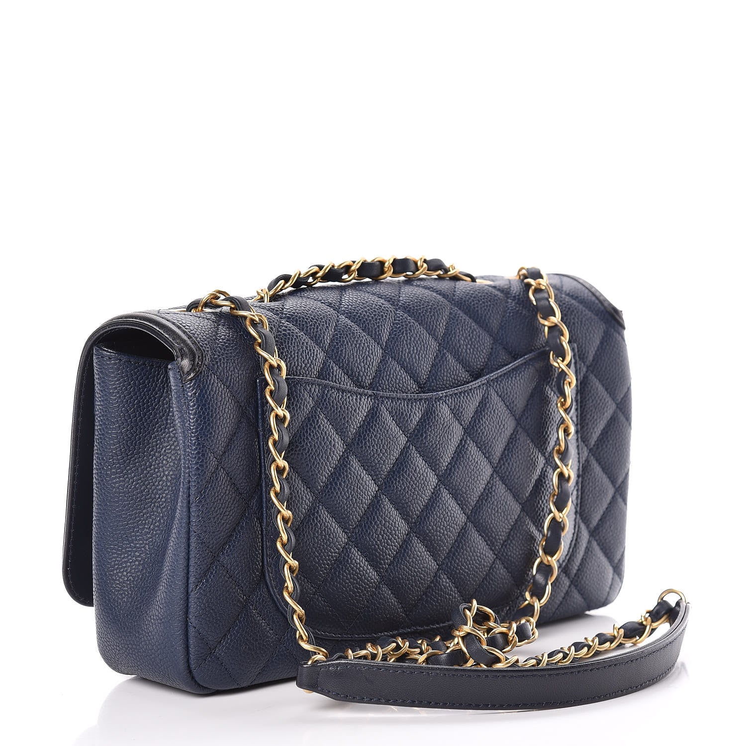 Chanel Caviar Quilted Medium CC Filigree Flap Navy Black 3 of 13