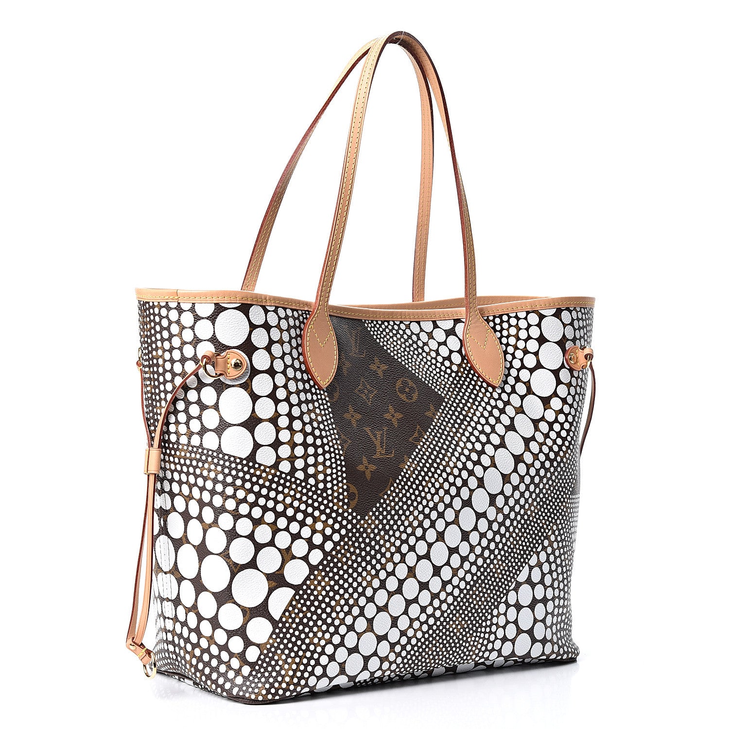 Louis Vuitton Monogram Kusama Waves Neverfull MM White 2 of 8