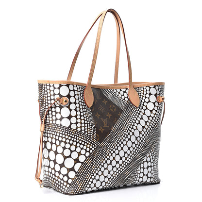 Louis Vuitton Monogram Kusama Waves Neverfull MM White 2 of 8