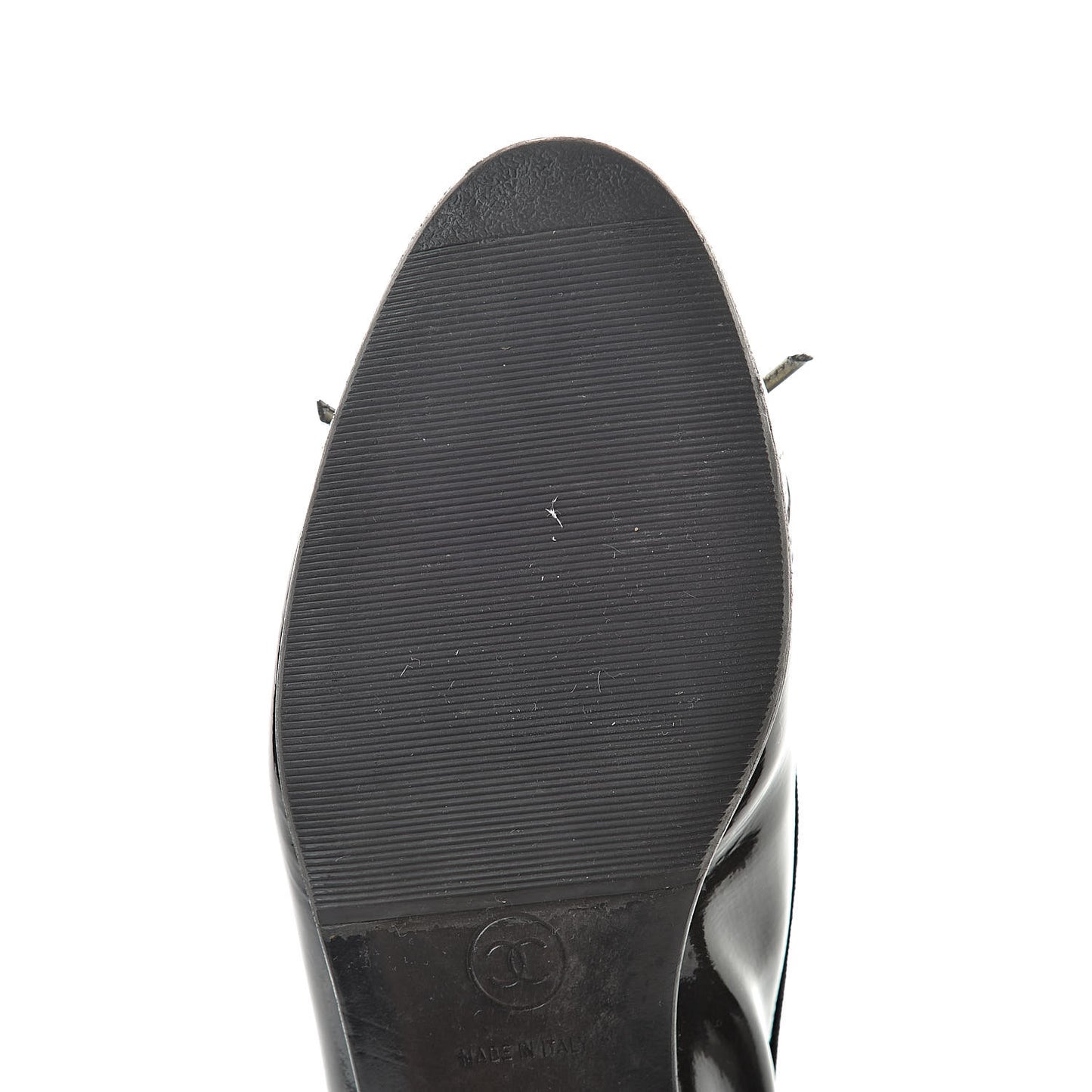 Patent Cap Toe Ballerina Flats 36.5 Black