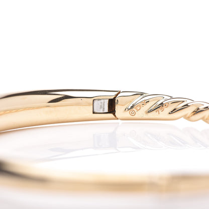 David Yurman 18K Yellow Gold 6.5mm Pure Form Smooth Bracelet 4 of 4