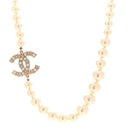 Chanel Pearl CC 100th Anniversary Necklace Light Gold 1 of 6