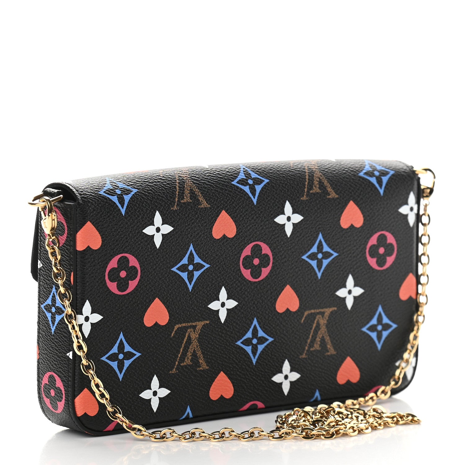 Louis Vuitton Game On Felicie Chain Wallet Black 4 of 9