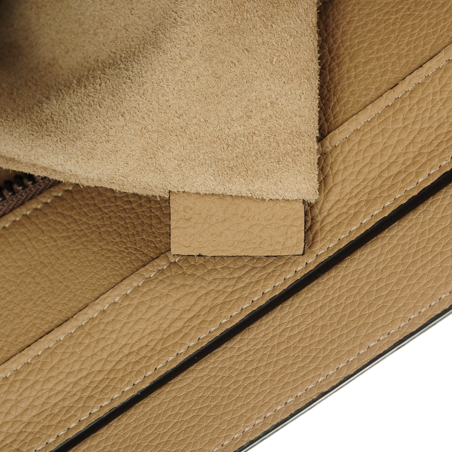 Celine Drummed Calfskin Mini Luggage Dune 8 of 8