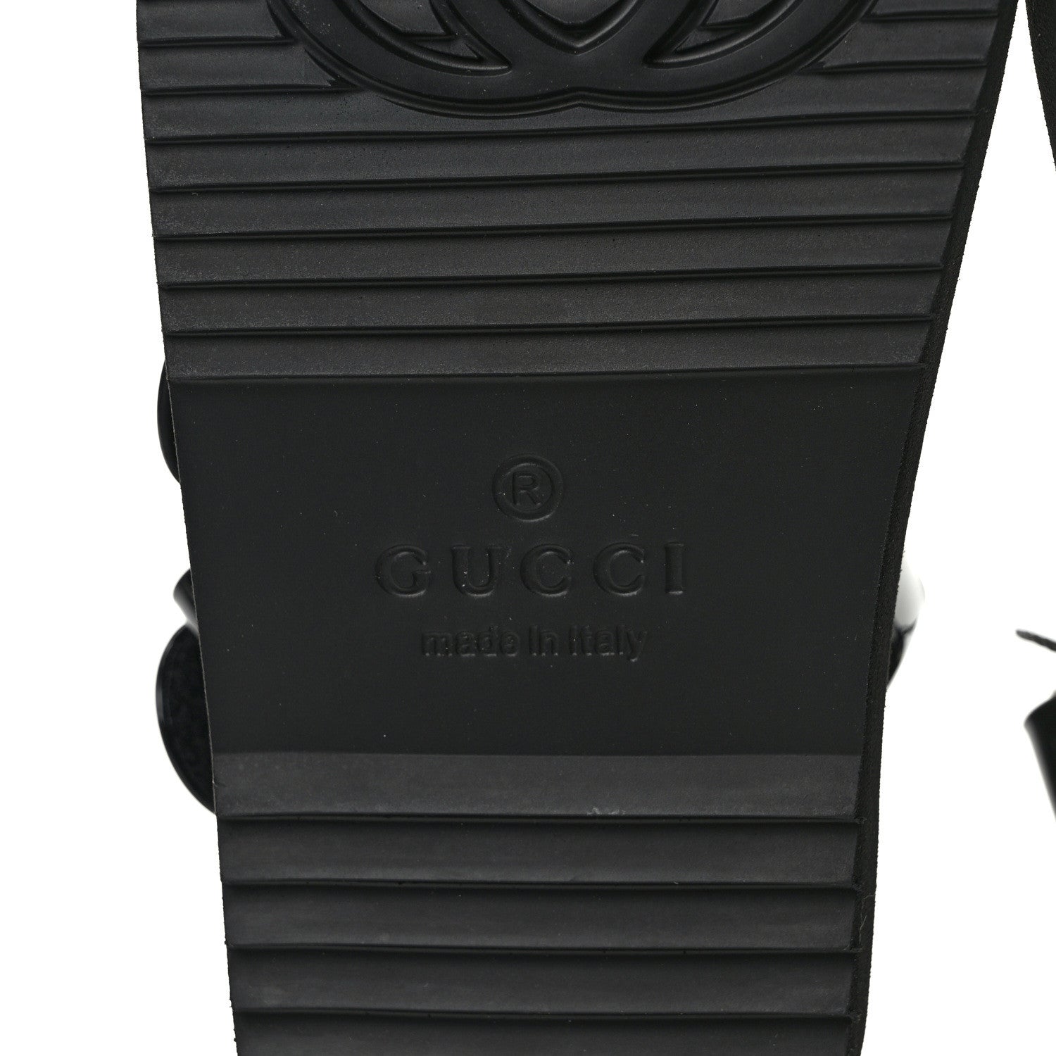 Gucci Rubber Mini Double G Womens Isla Dad Sandals 35 Black 8 of 8