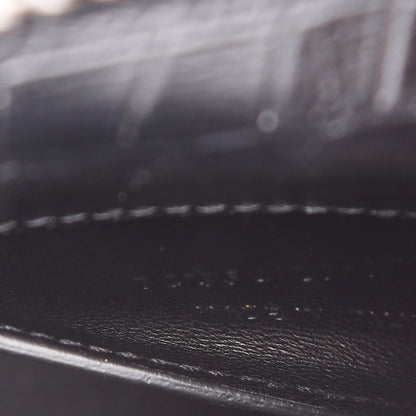 Saint Laurent Calfskin Crocodile Embossed Small Classic Monogram Kate Tassel Satchel Black 7 of 9