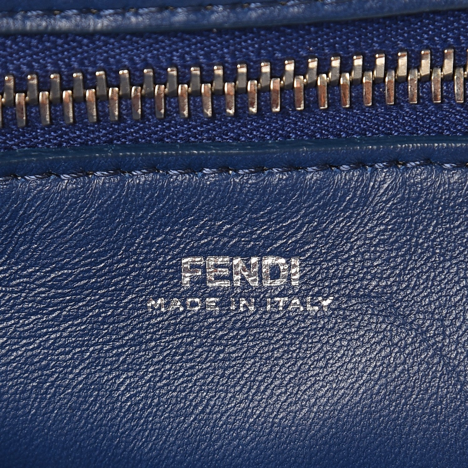 Fendi Shiny Nappa Trapuntata Small DotCom Click Chain Satchel Blue 8 of 12