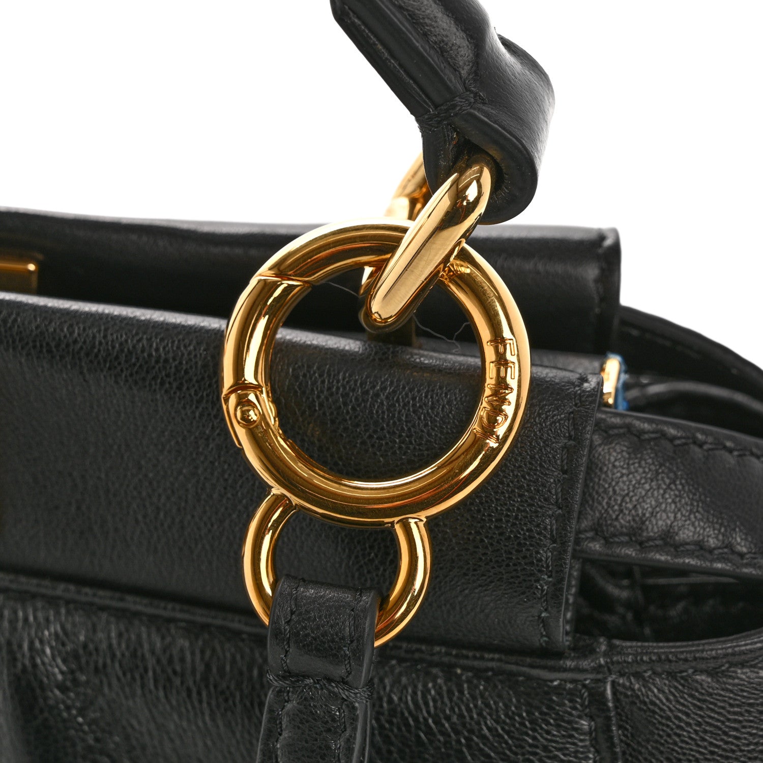 Fendi Nappa Mini Peekaboo Iconic Satchel Black 12 of 13