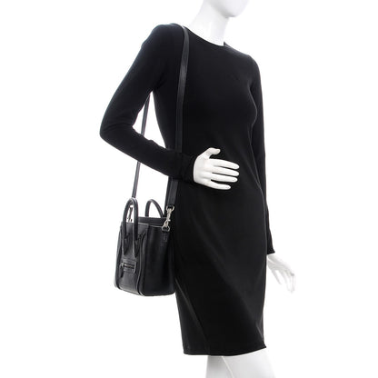 Celine Drummed Calfskin Nano Luggage Black 2 of 7