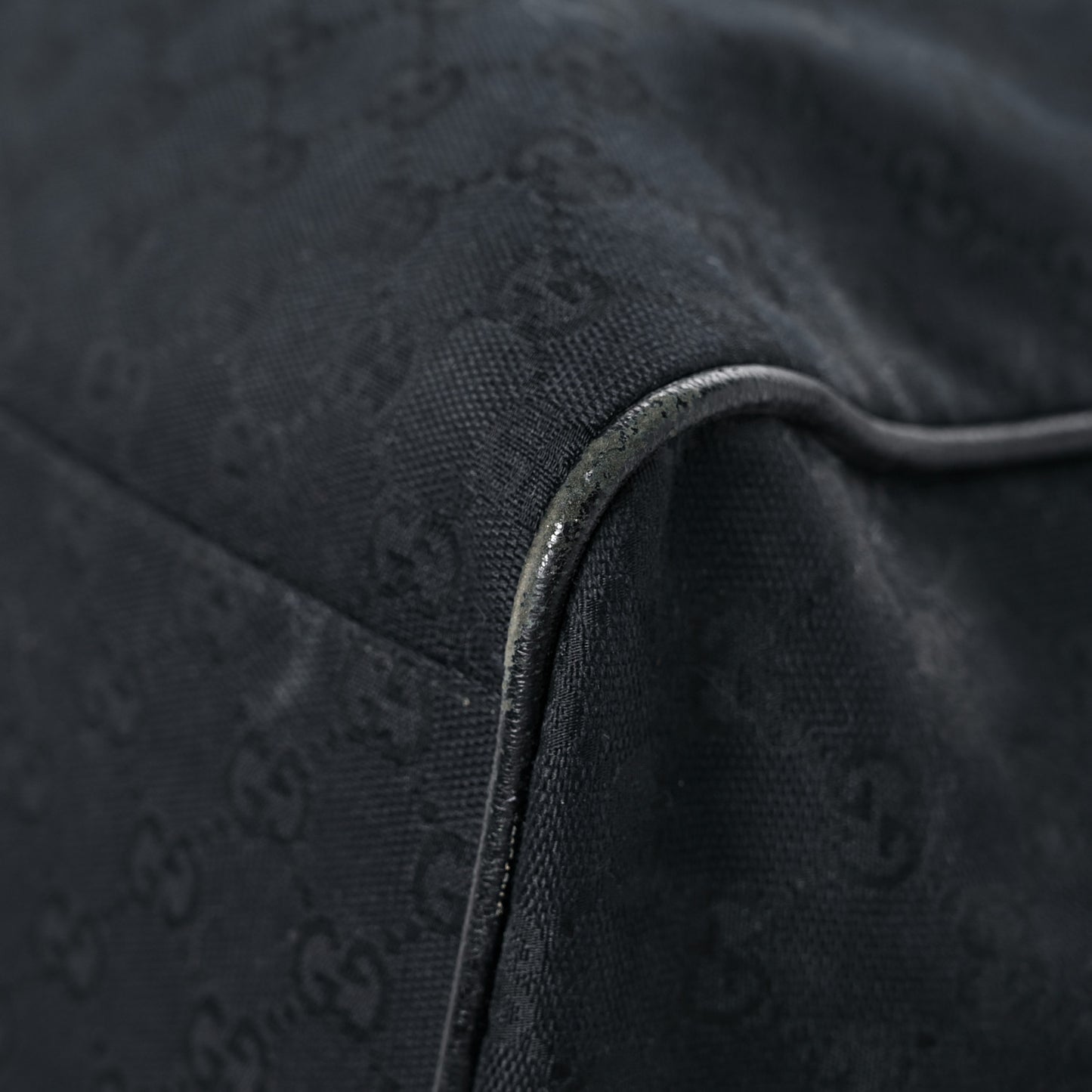GG Monogram Web Large Collapsible Carry On Duffle Bag Black