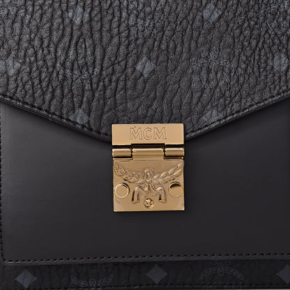 MCM Visetos Medium Patricia Satchel Black 9 of 15