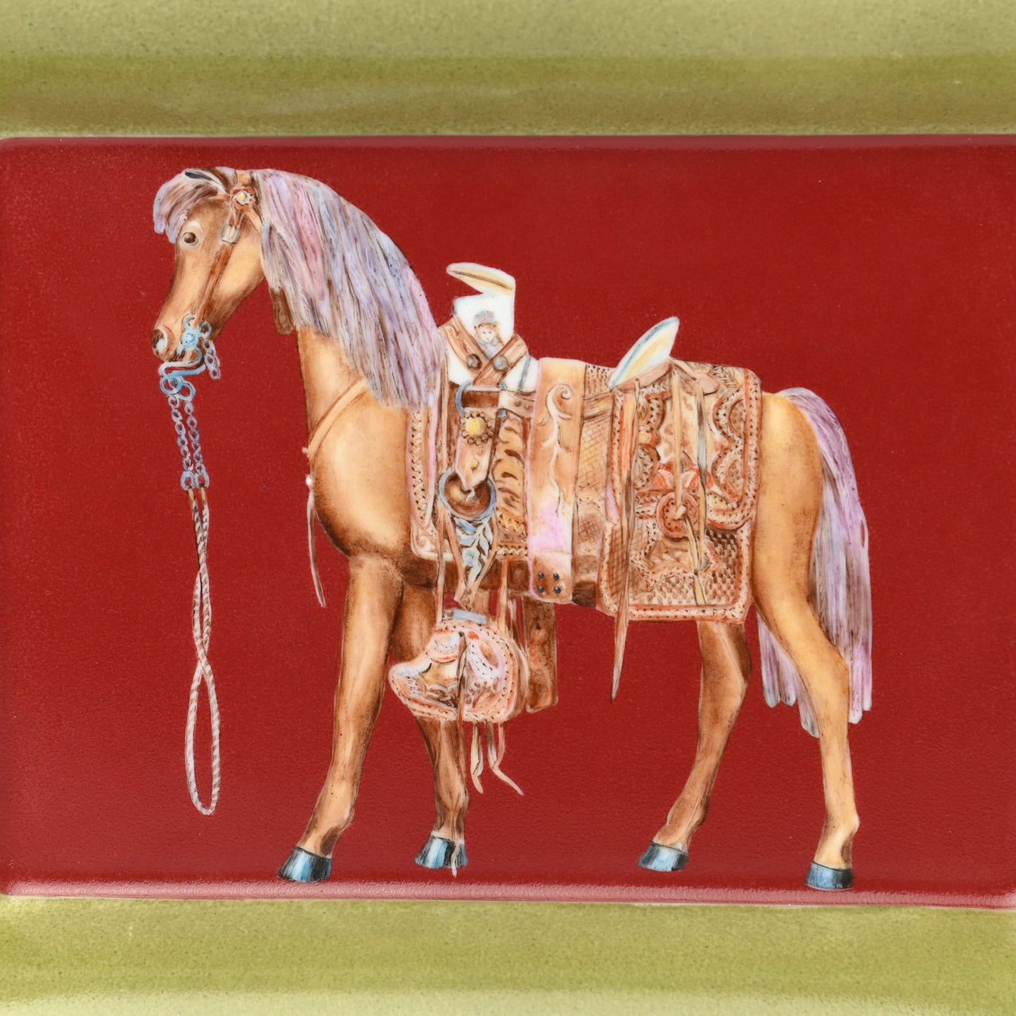 Porcelain Vide Poches Change Tray Cerise