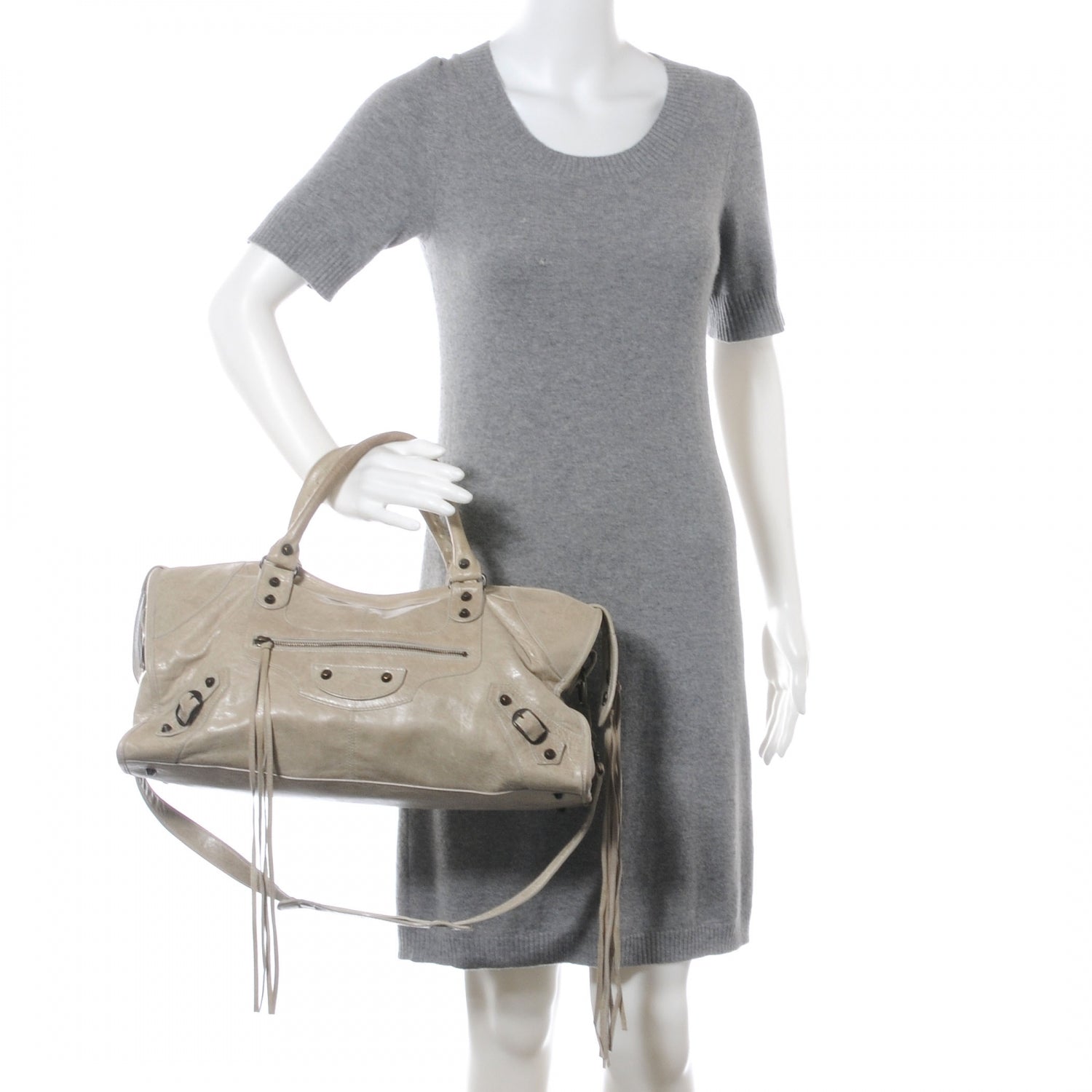 Balenciaga Chevre Part Time Greige 2 of 7