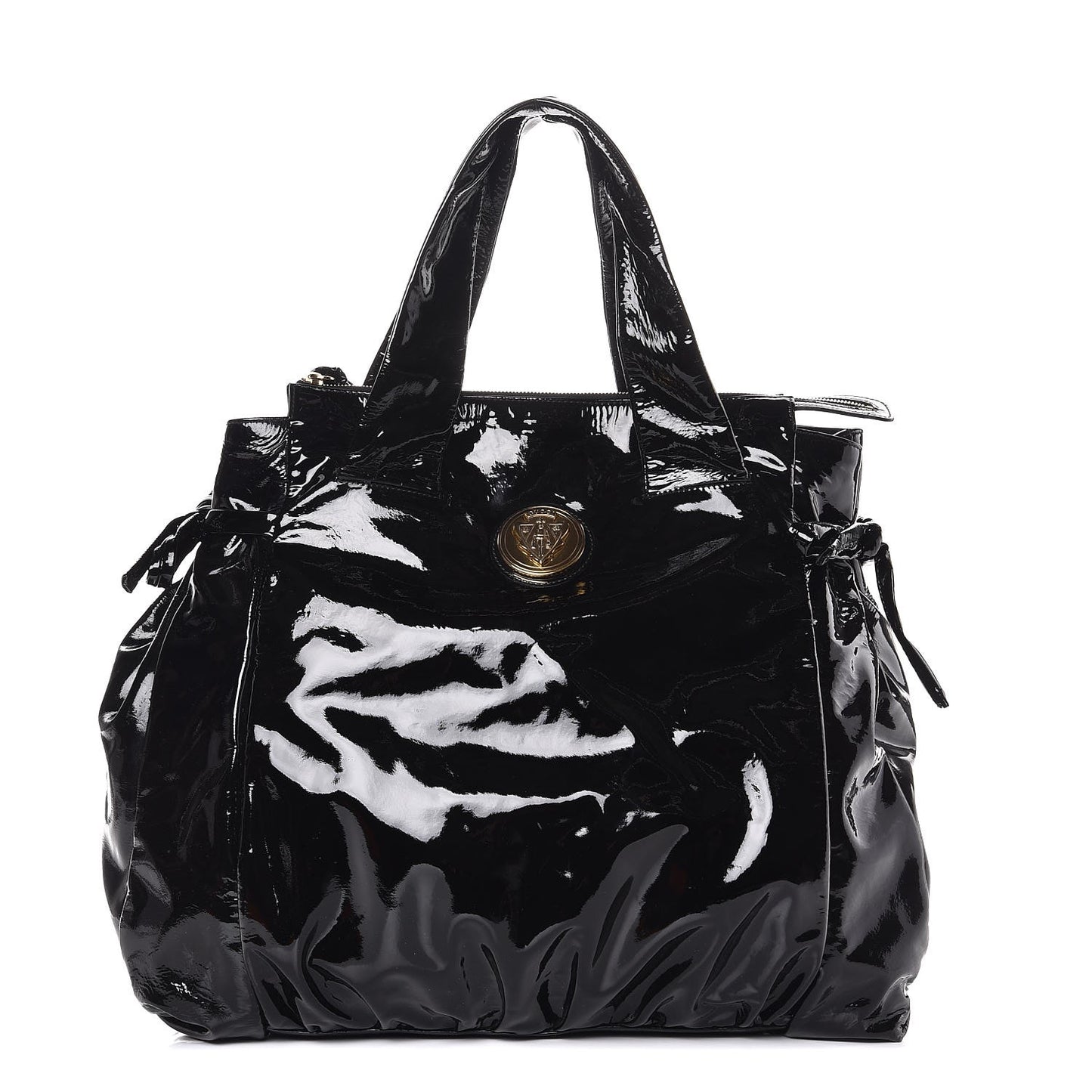 Patent Large Hysteria Top Bag Black