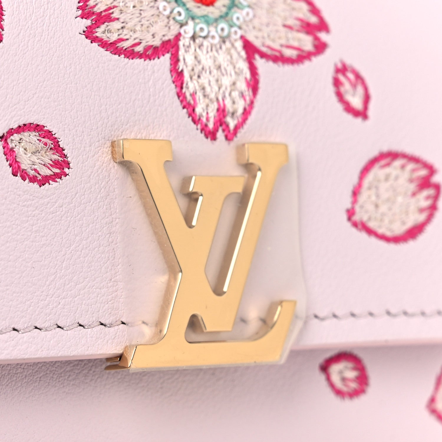 Louis Vuitton LV X TM Lambskin Embroidered Cherry Blossom