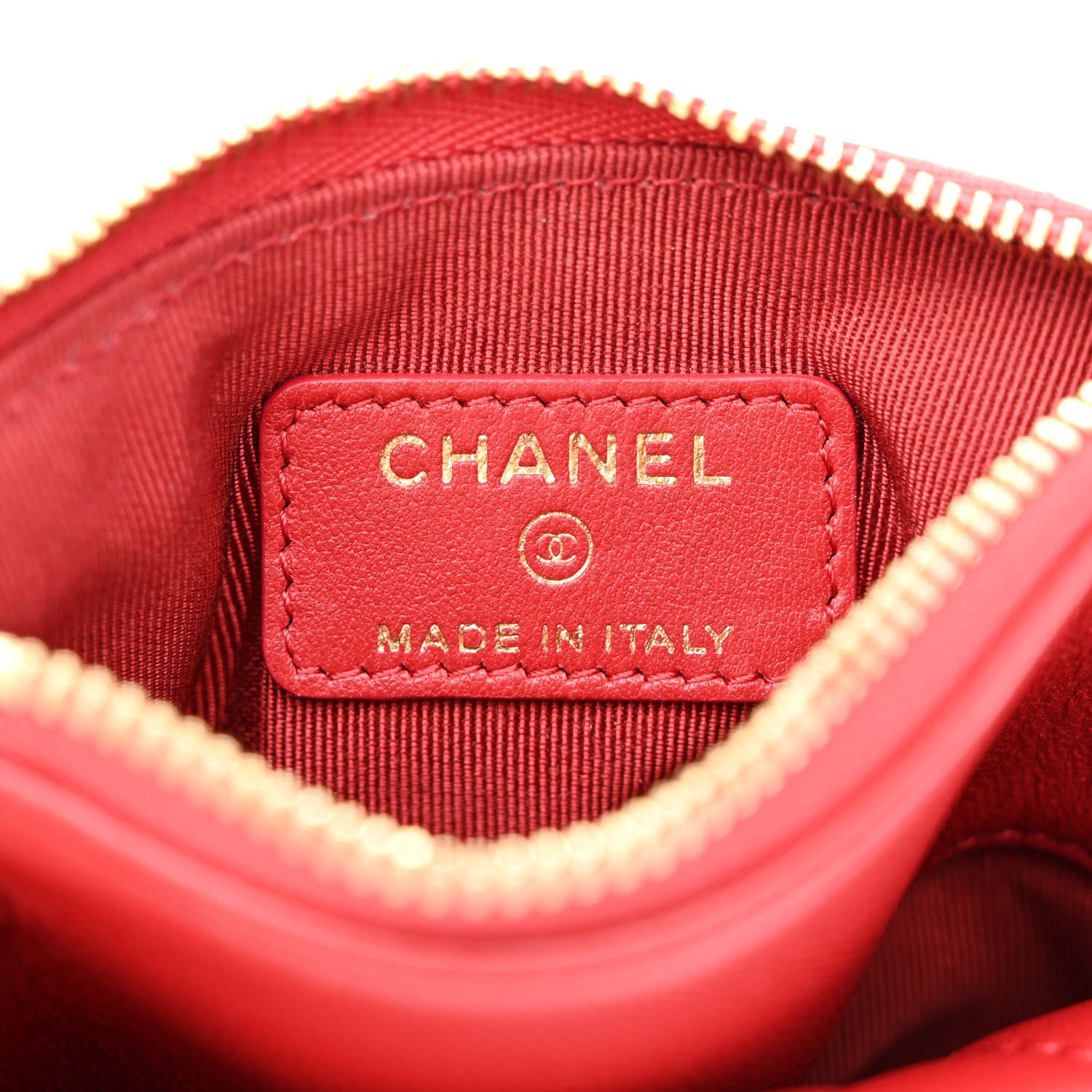 Chanel Lambskin Quilted CC Phone Holder Red 7 of 12