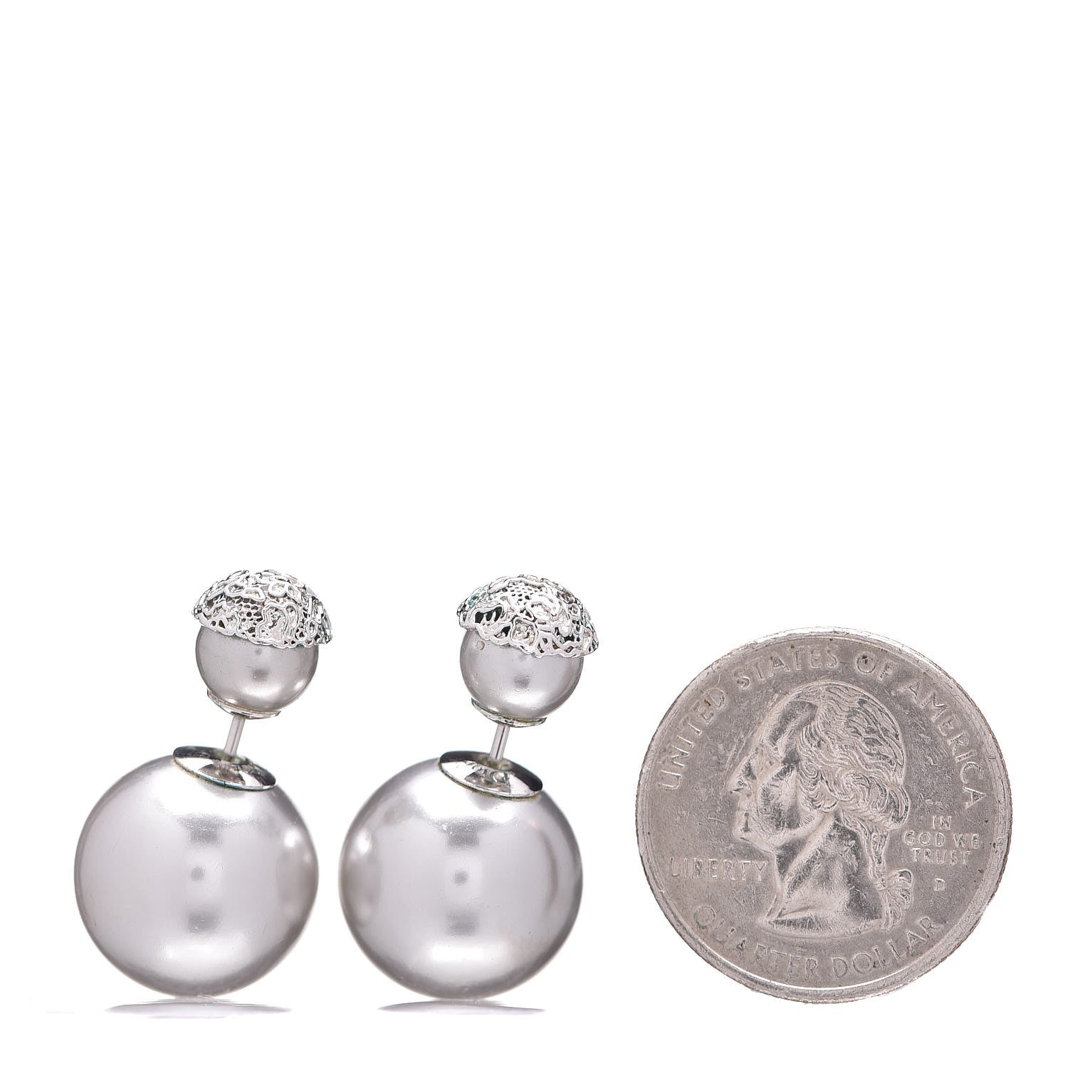 Christian Dior Mise En Dior Tribal Earrings Grey 2 of 5