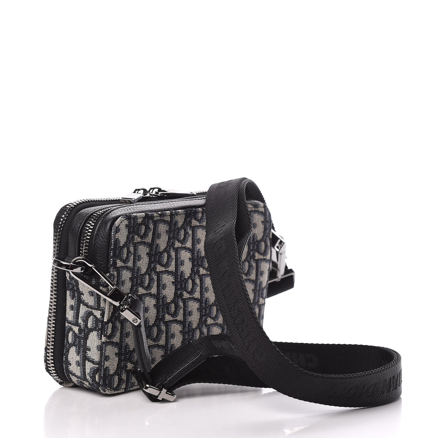 Oblique Pouch Beige Black