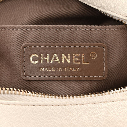 Chanel Goatskin Stitched Casual Trip North South Camera Case White 6 of 14