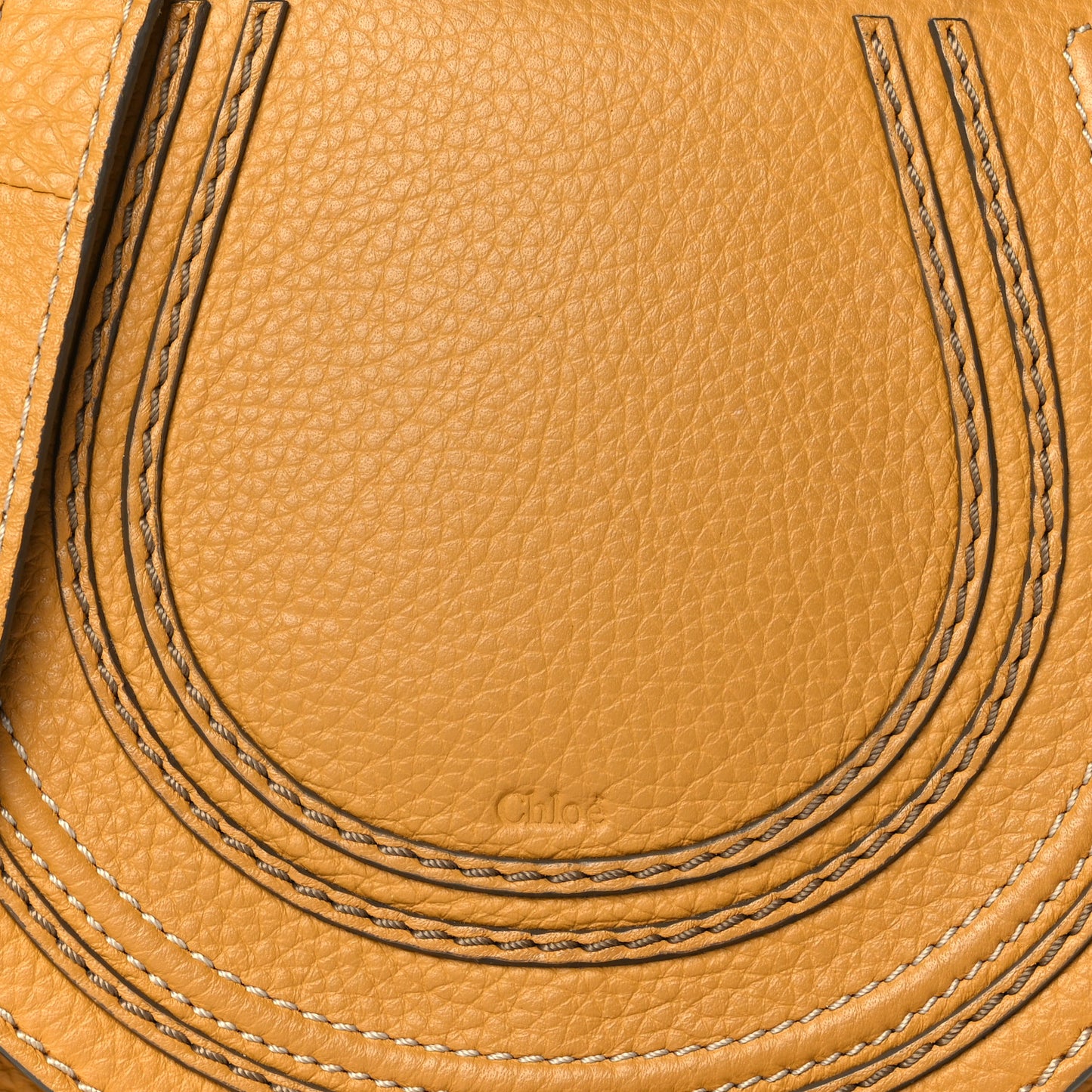 Calfskin Mini Marcie Round Crossbody Bag Curry Yellow