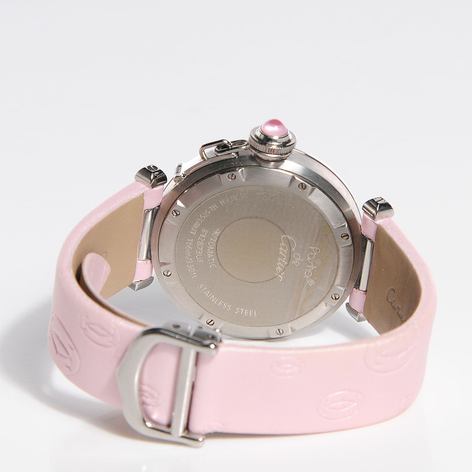 Cartier Stainless Steel Satin Mother of Pearl 35mm Miss Pasha Automatic Watch Pink 8 of 9