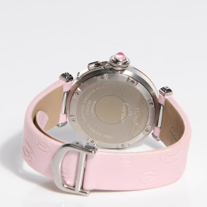 Cartier Stainless Steel Satin Mother of Pearl 35mm Miss Pasha Automatic Watch Pink 8 of 9