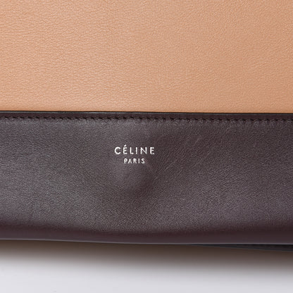 Celine Shiny Smooth Calfskin Medium Frame Shoulder Bag Burgundy Tan 7 of 13